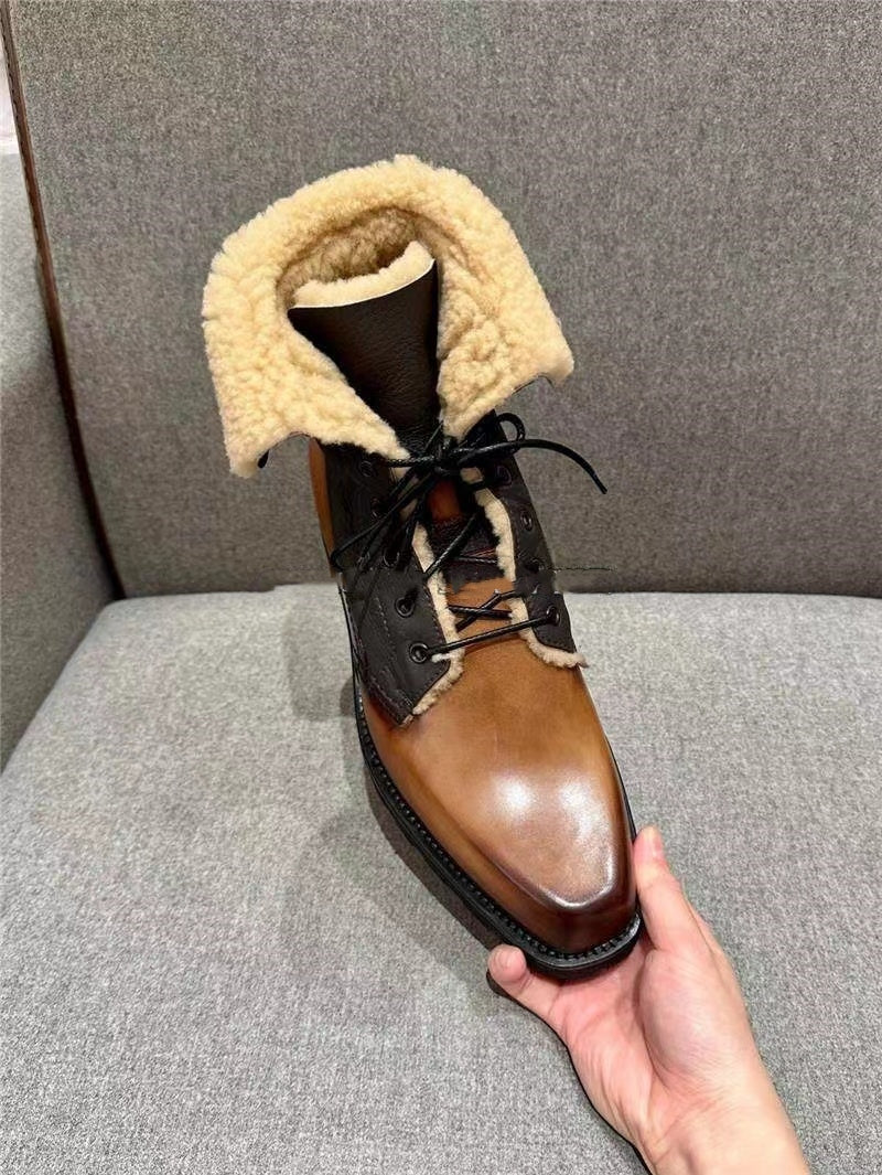 Ultima Wool Sheepskin and Leather Boots