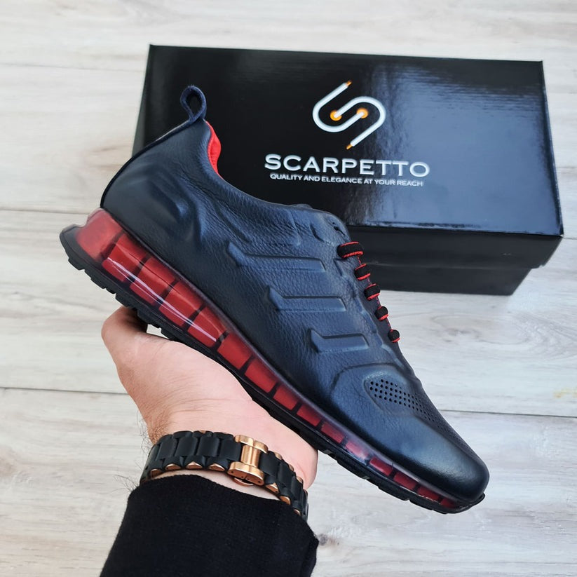 Black Patent Leather Sneakers | Platform High Sole