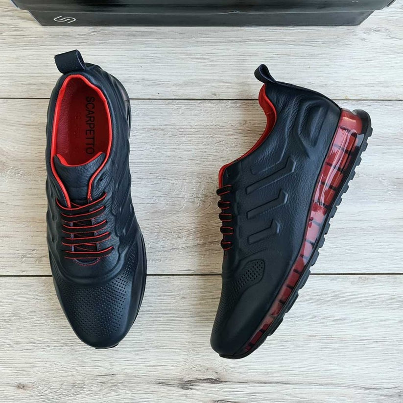 Black Patent Leather Sneakers | Platform High Sole