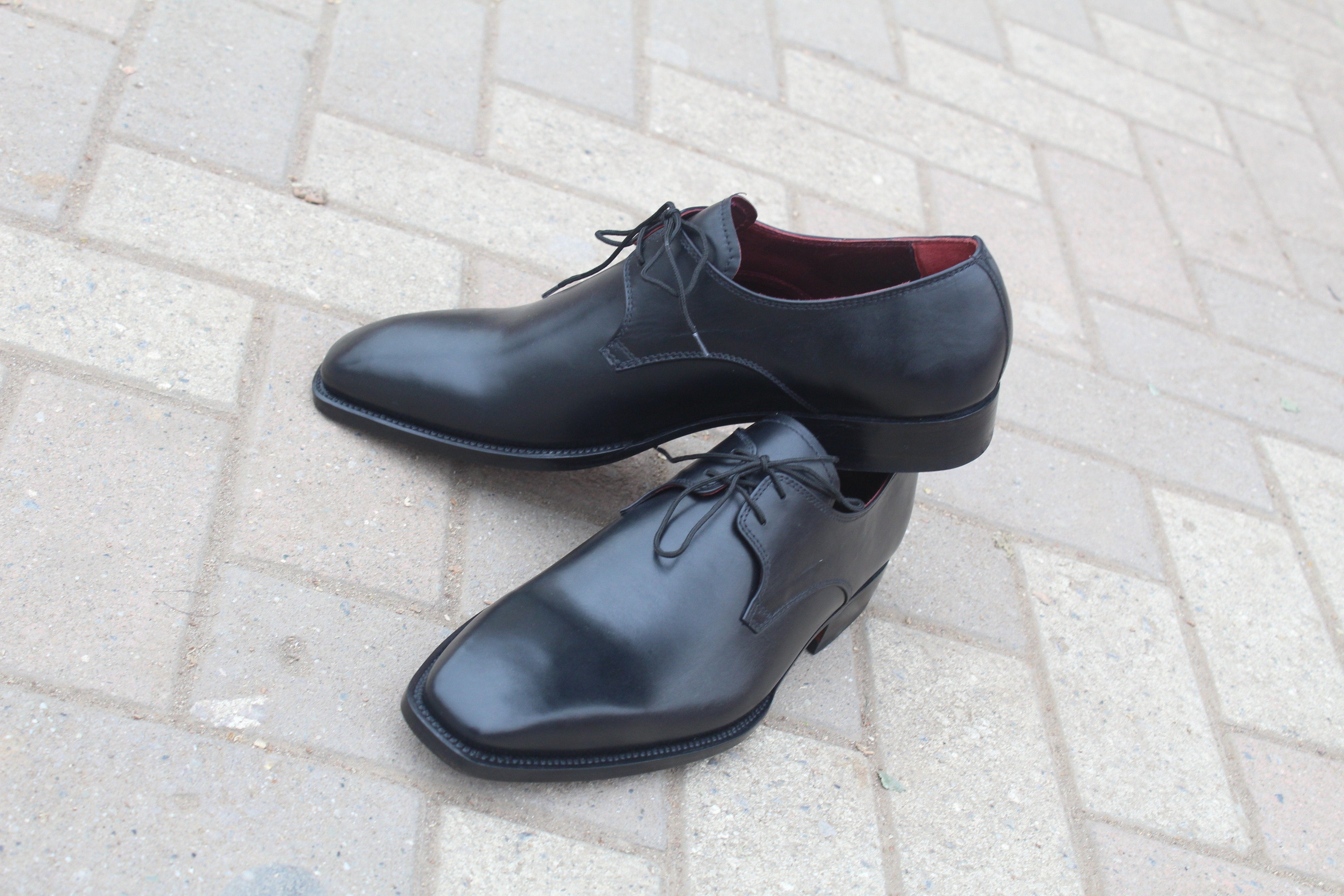Black Calf Leather Classic Dress Shoes