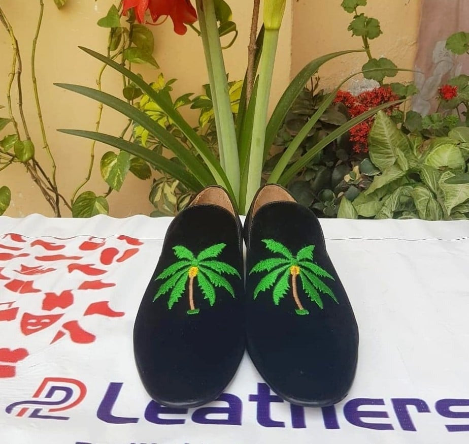 Black Velvet Moccasin Loafers