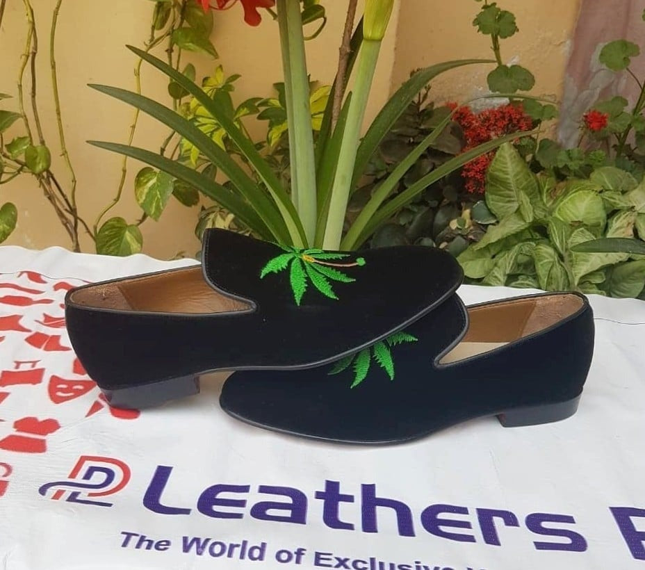 Black Velvet Moccasin Loafers