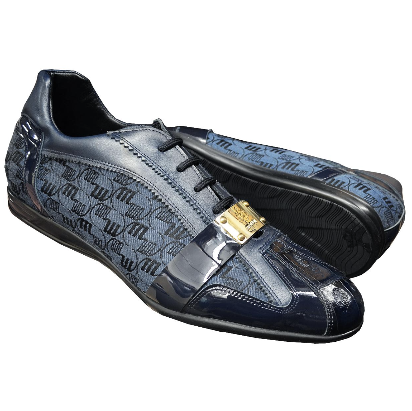Genuine Crocodile Patent Leather Fabric Sneakers