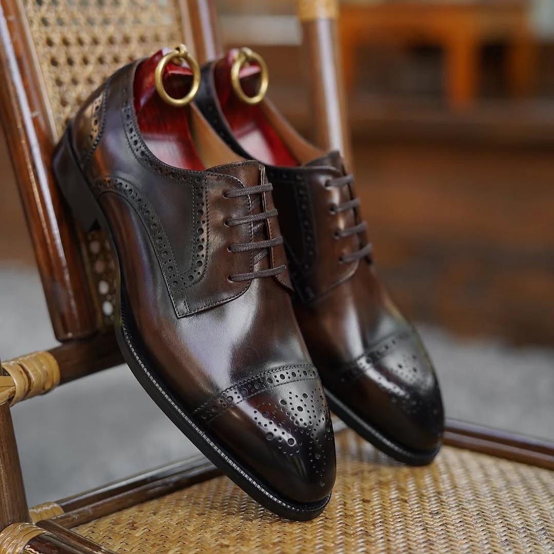 Apron Toe Derby Business Shoes