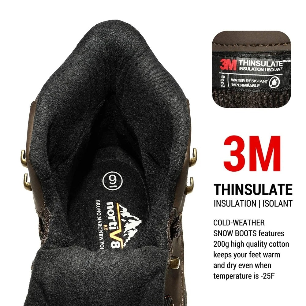Men's Waterproof Snow Boots With 3M Thinsulate