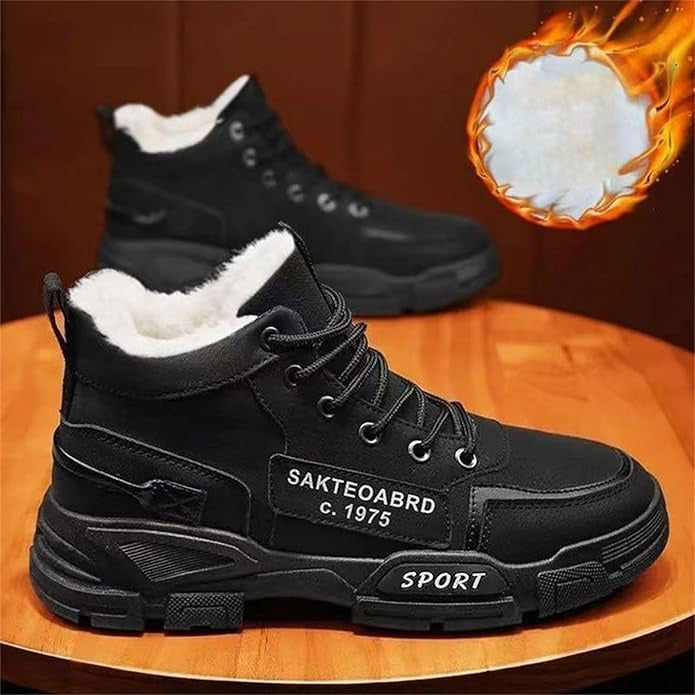 Men's Insulated Sport Boots - Fleece-Lined & Slip-Resistant