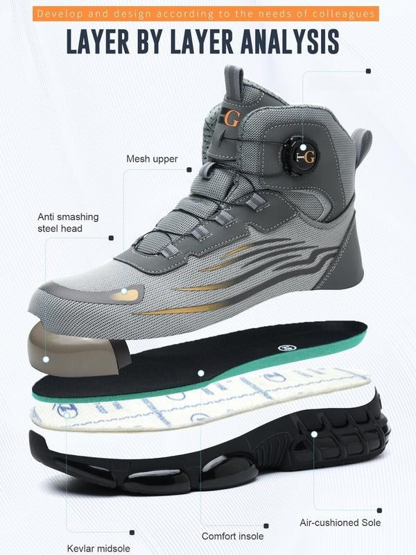 Apex Shield | Indestructible Steel Toe Safety Shoes With Rotary Dial