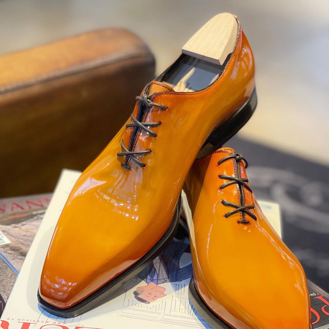 Patent leather Wholecut - Tangerine Patina