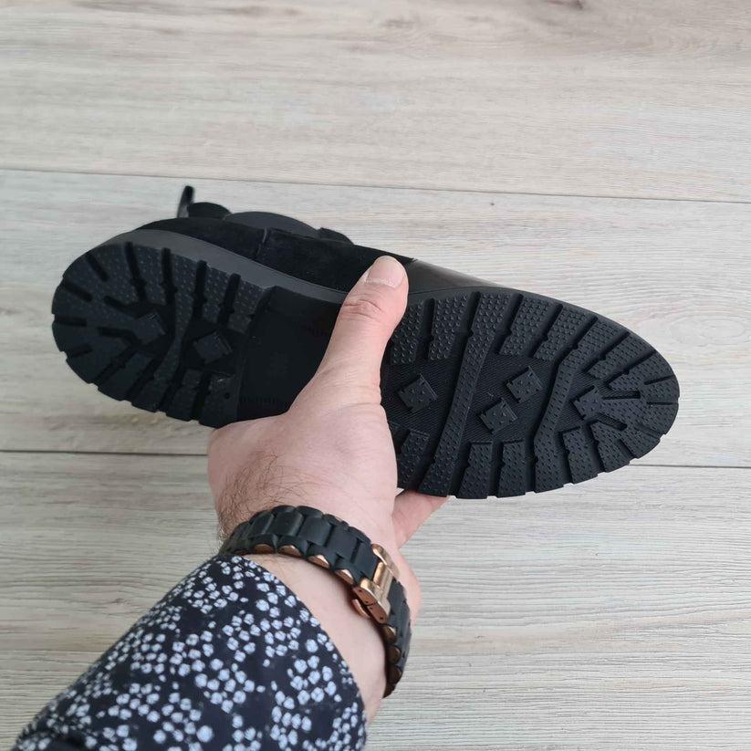 Splito Black Men's Leather Boots