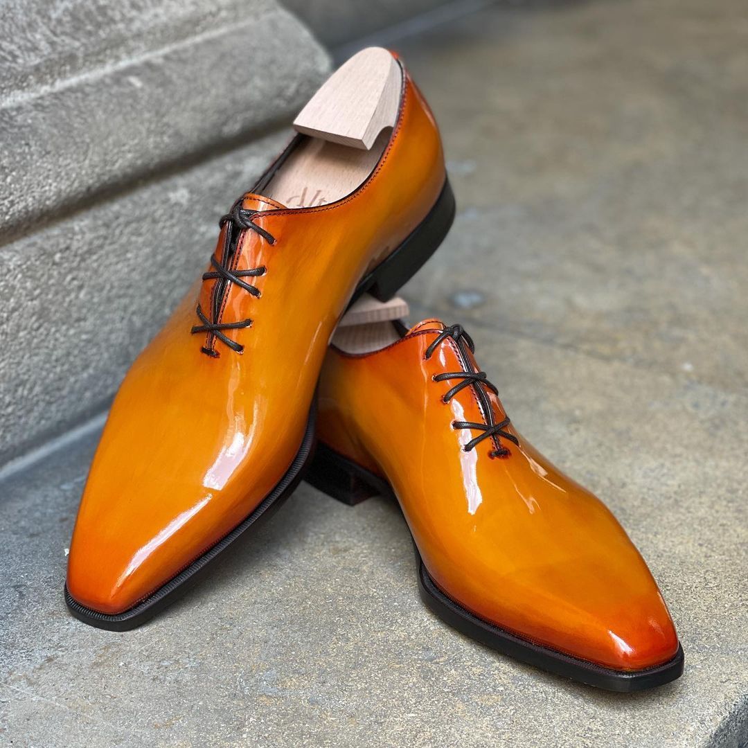 Patent leather Wholecut - Tangerine Patina