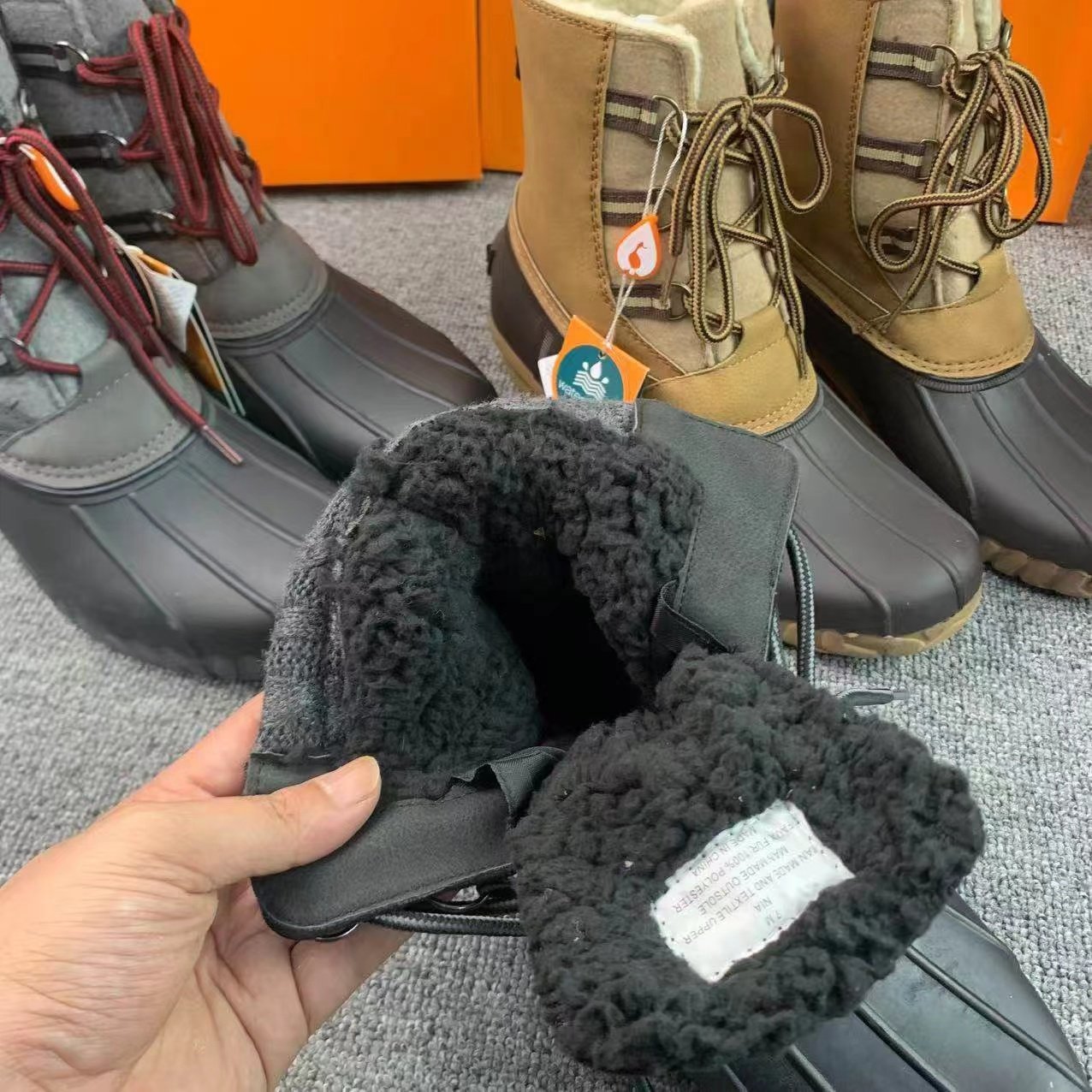 Outdoor Cold Anti-Slip Rain Padded Warm Mid-Calf Snow Boots-3