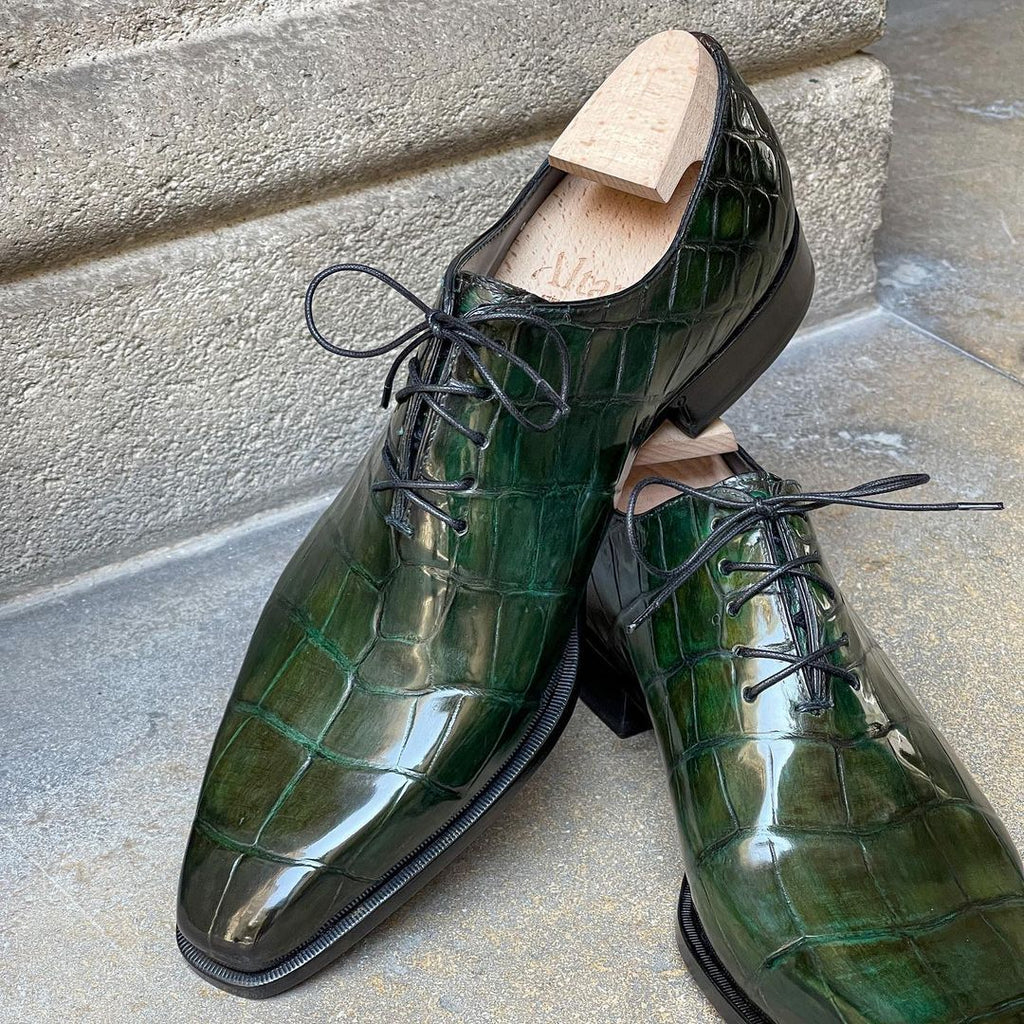 Green Bronze Crocodile whole Cut