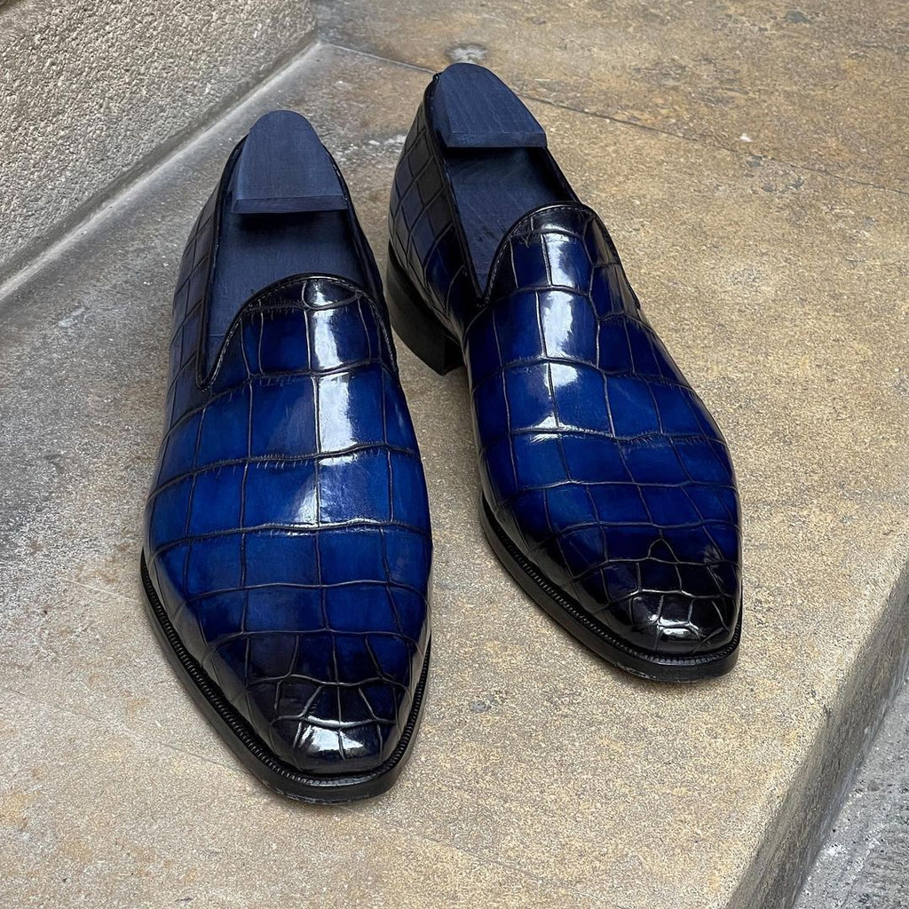 Le Mocassin Whole Cut - Full Crocodile - Centrato Cut