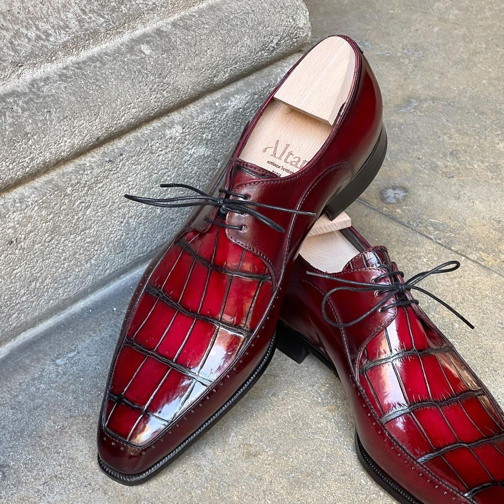 Red Derby Crocodile Vamp