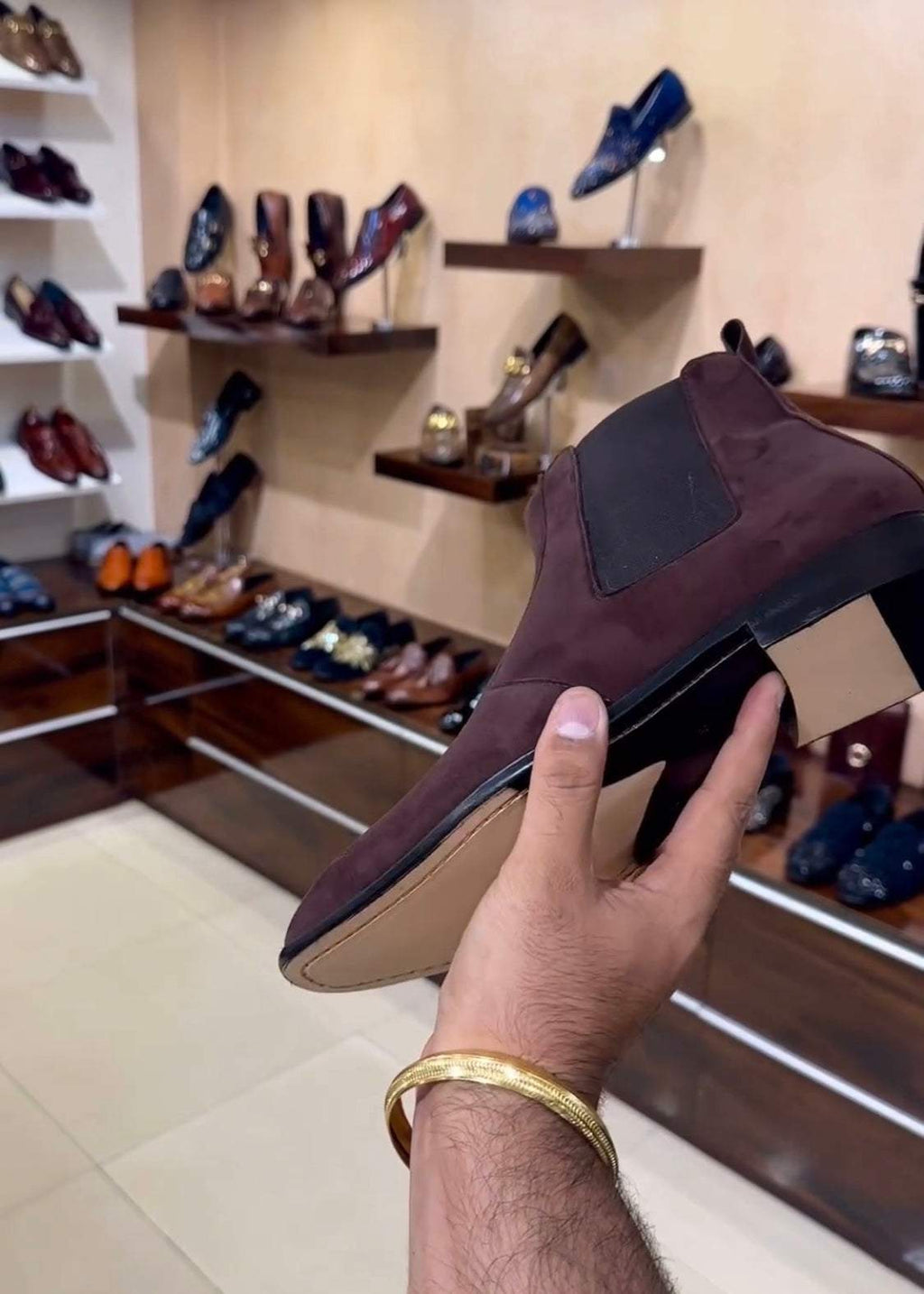 Pure Italian Wine Suede Chelsea Boots