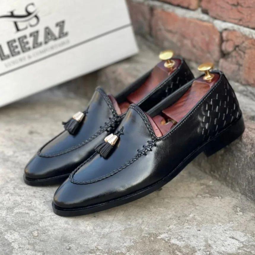Black Leather Loafers-007