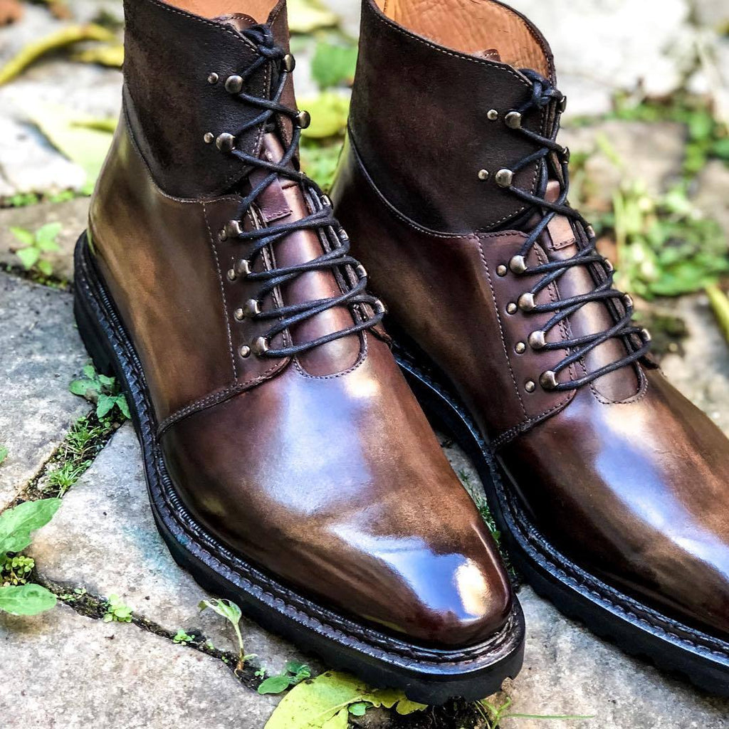 Antik Dark Brown patinated leather