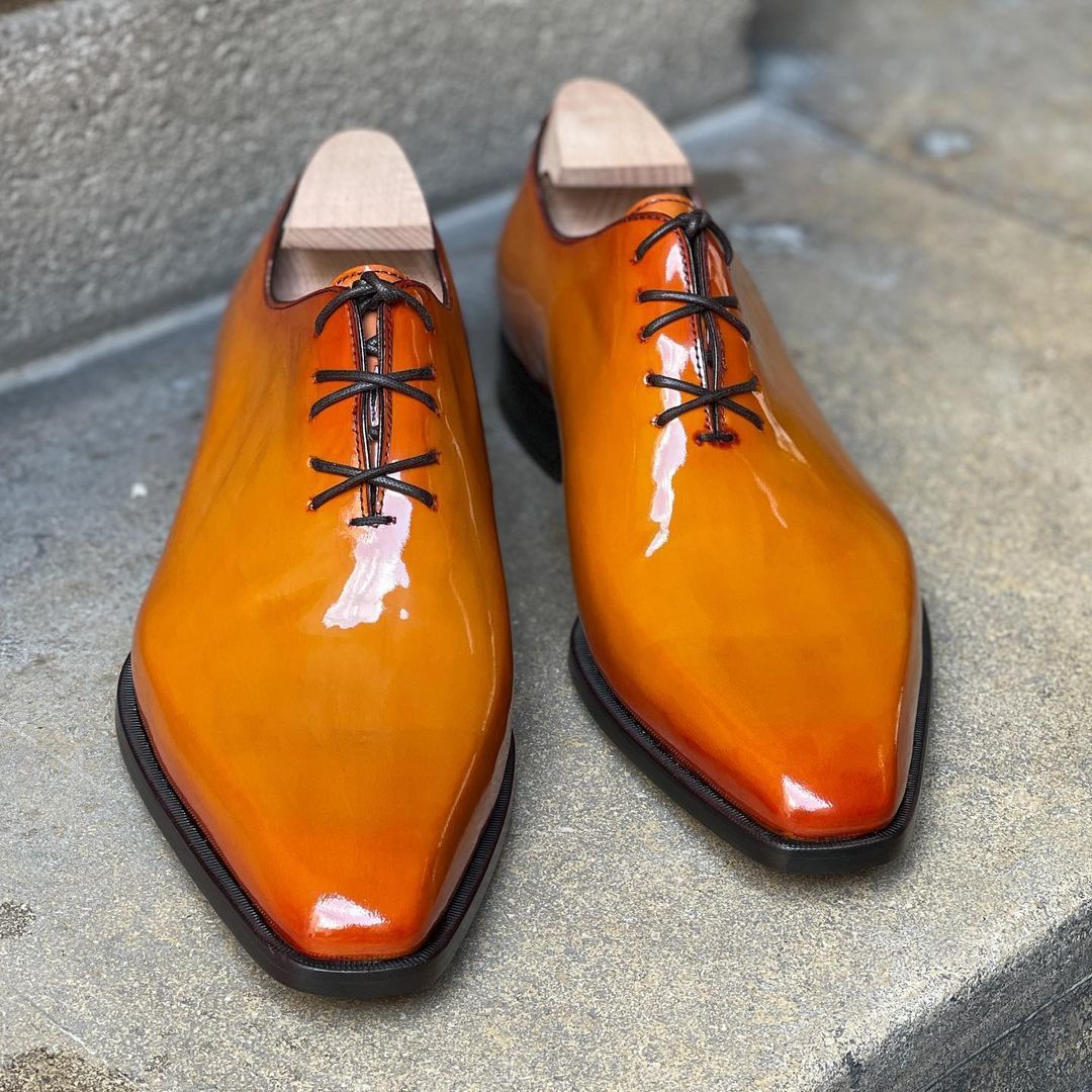 Patent leather Wholecut - Tangerine Patina