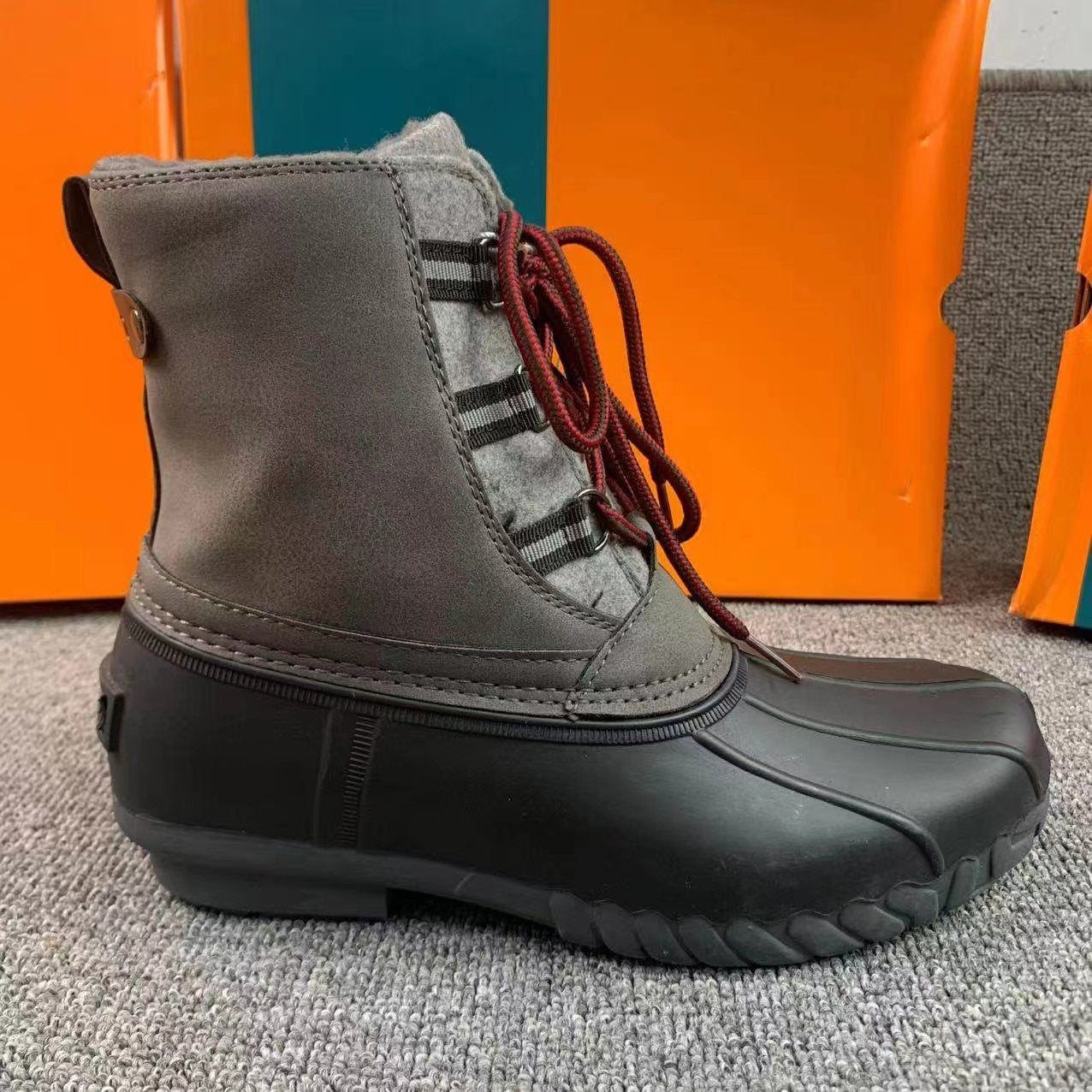 Outdoor Cold Anti-Slip Rain Padded Warm Mid-Calf Snow Boots-3