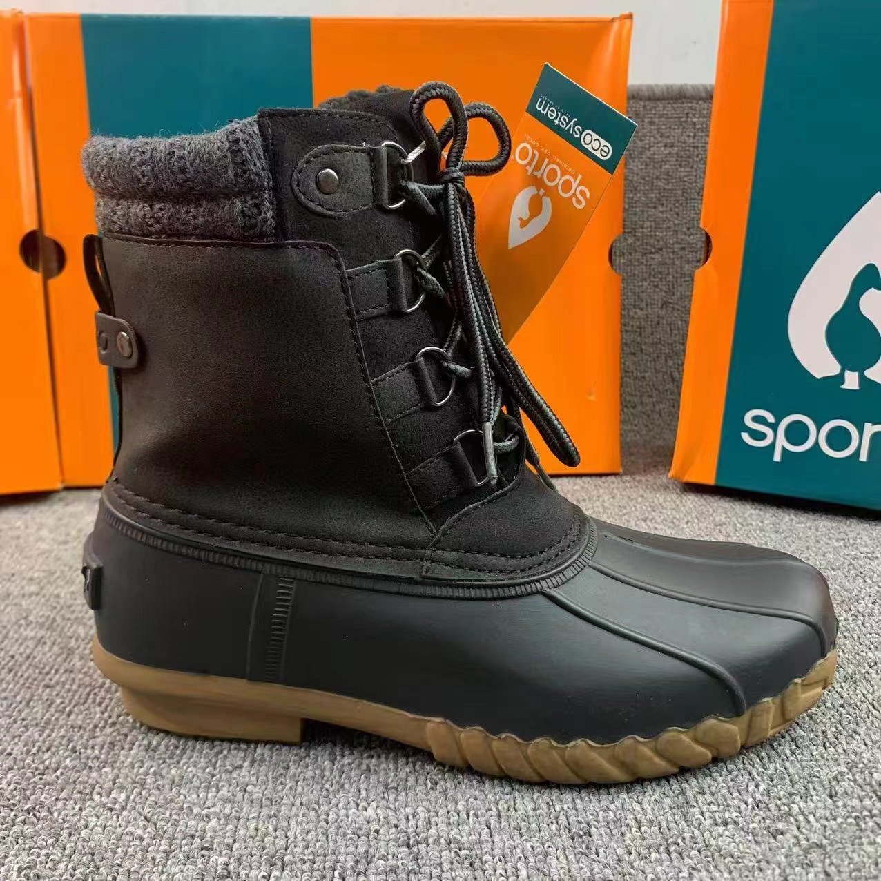 Outdoor Cold Anti-Slip Rain Padded Warm Mid-Calf Snow Boots-3