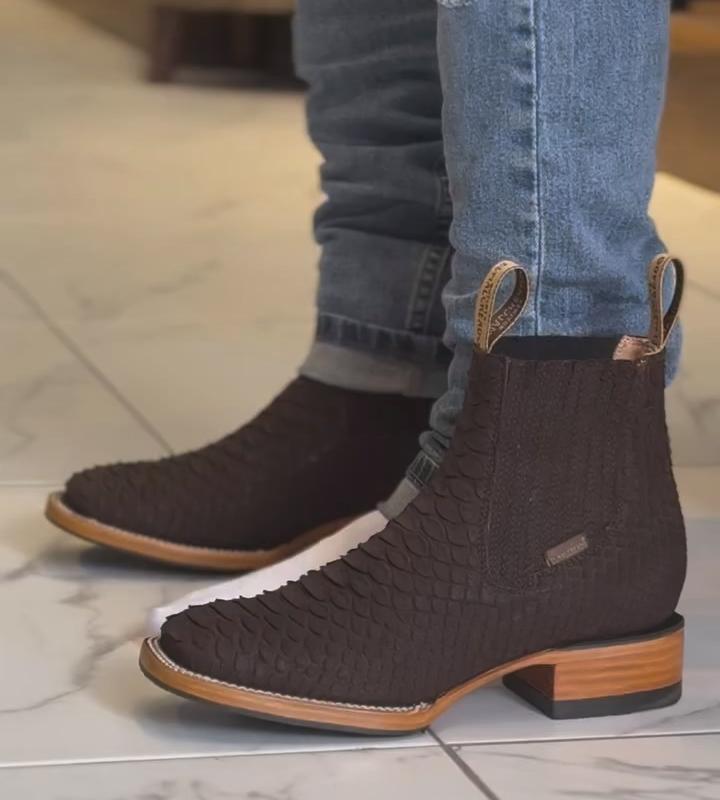 Classic Retro Python Cowboy Boots