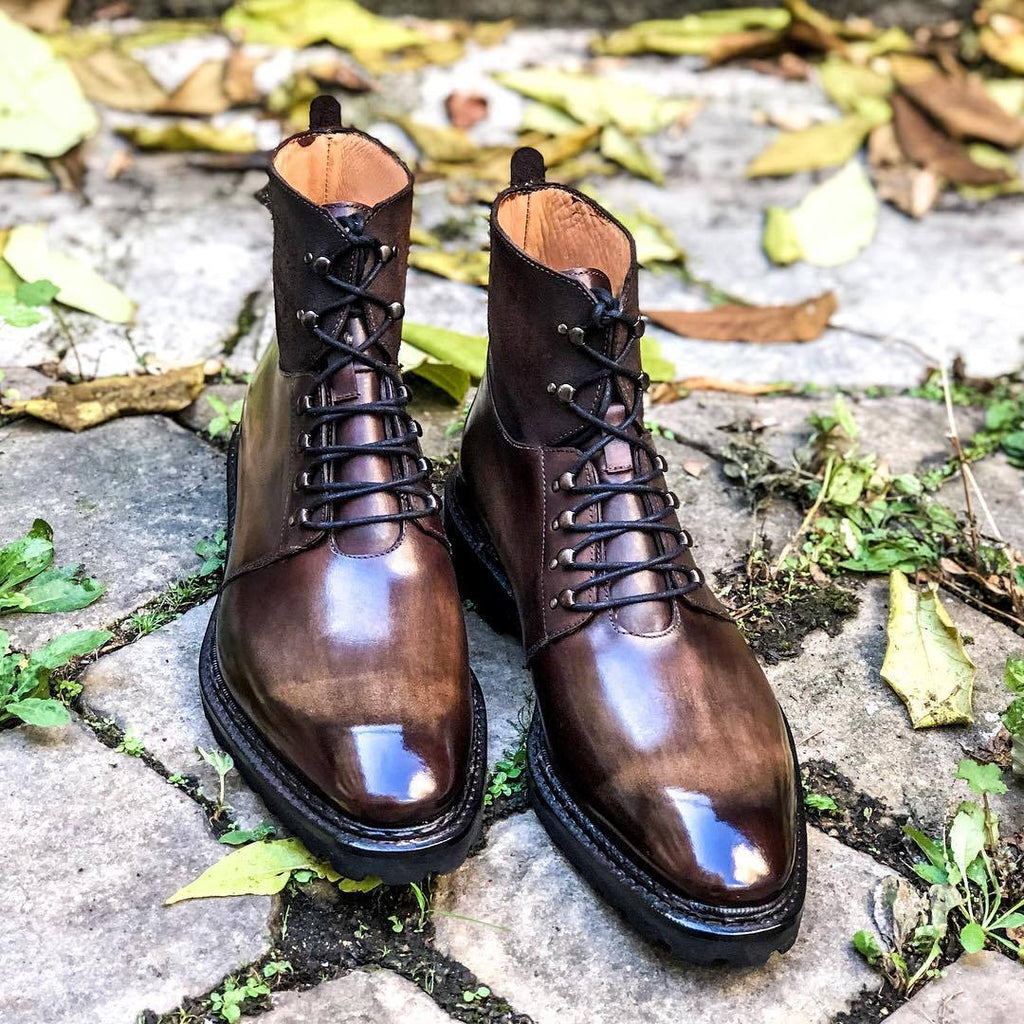 Antik Dark Brown patinated leather