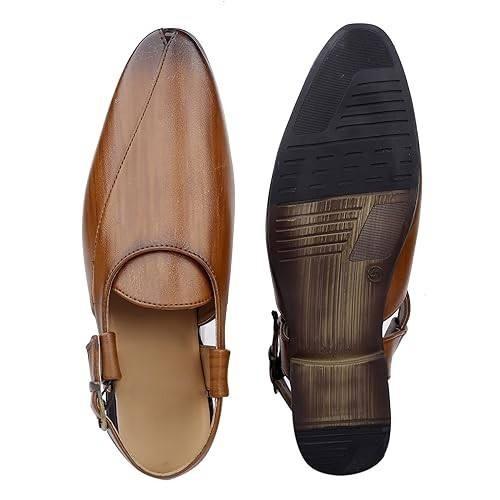 Air Cushion Outsole Leather Peshawar Sandals