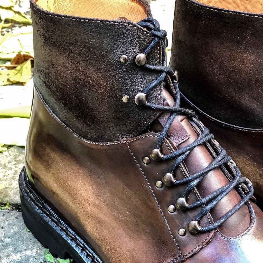 Antik Dark Brown patinated leather