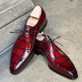 Red Derby Crocodile Vamp