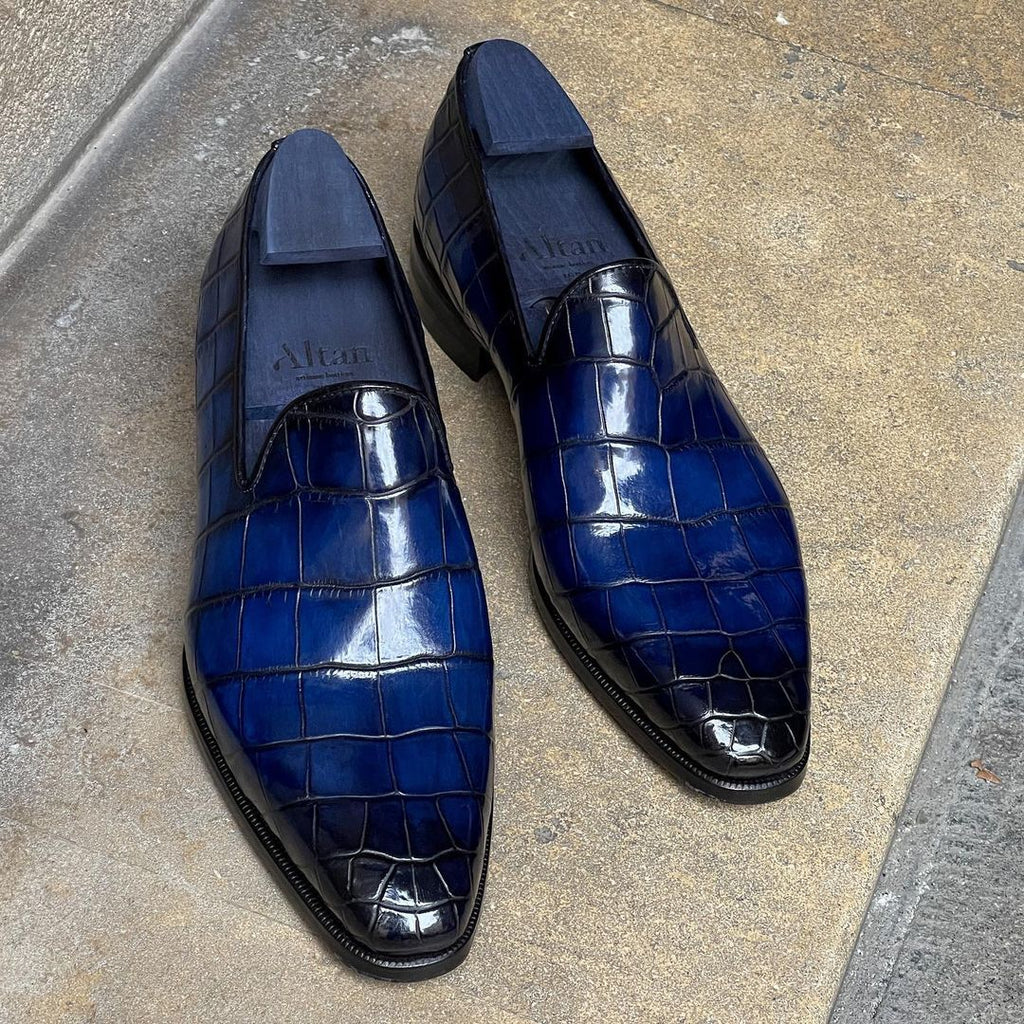 Le Mocassin Whole Cut - Full Crocodile - Centrato Cut