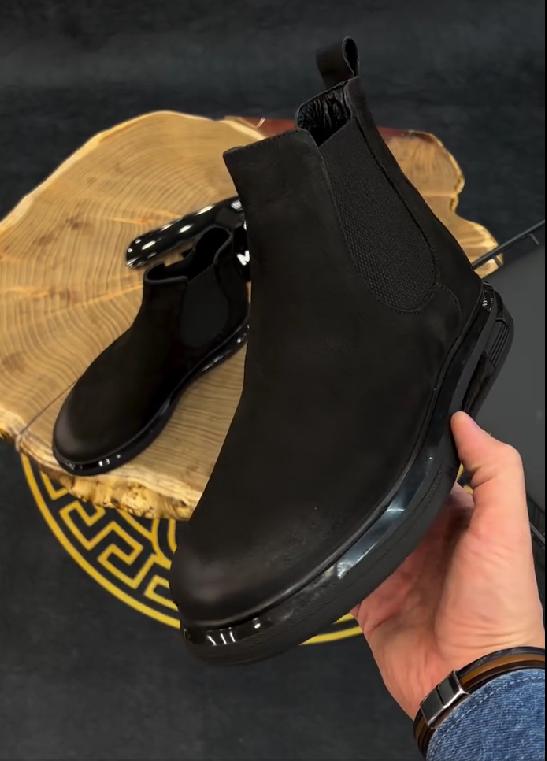 Transparent Base Leather Boots